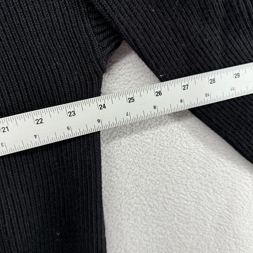 Vintage Oberymeyer Sweater men's medium Black Quarter Zip Wool Blend Knit Ski - Picture 4 of 10